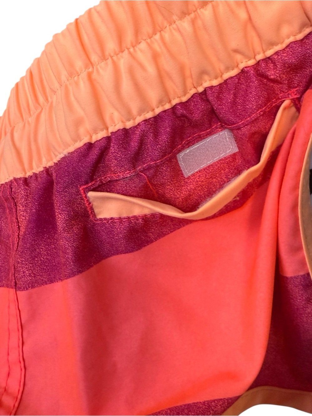 Women’s Hurley Supersuede Printed Beachrider Boardshorts Coral/Red Stripes - Picture 4 of 6